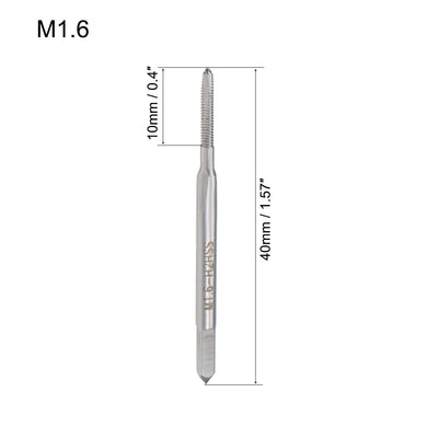 Harfington Metric Machine Tap 3 Straight Flutes High Speed Steel 10pcs