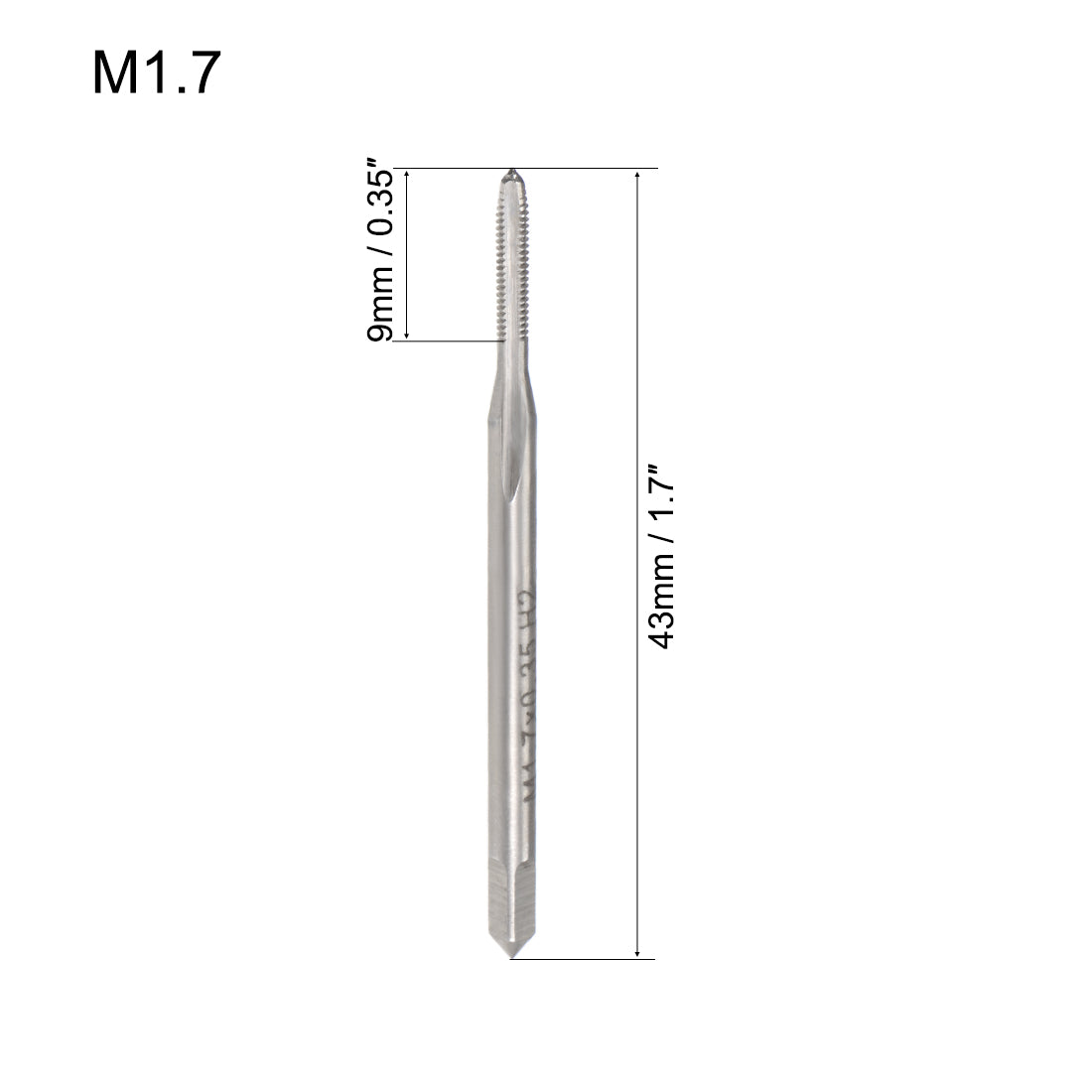 Harfington Metric Machine Tap 3 Straight Flutes High Speed Steel 10pcs