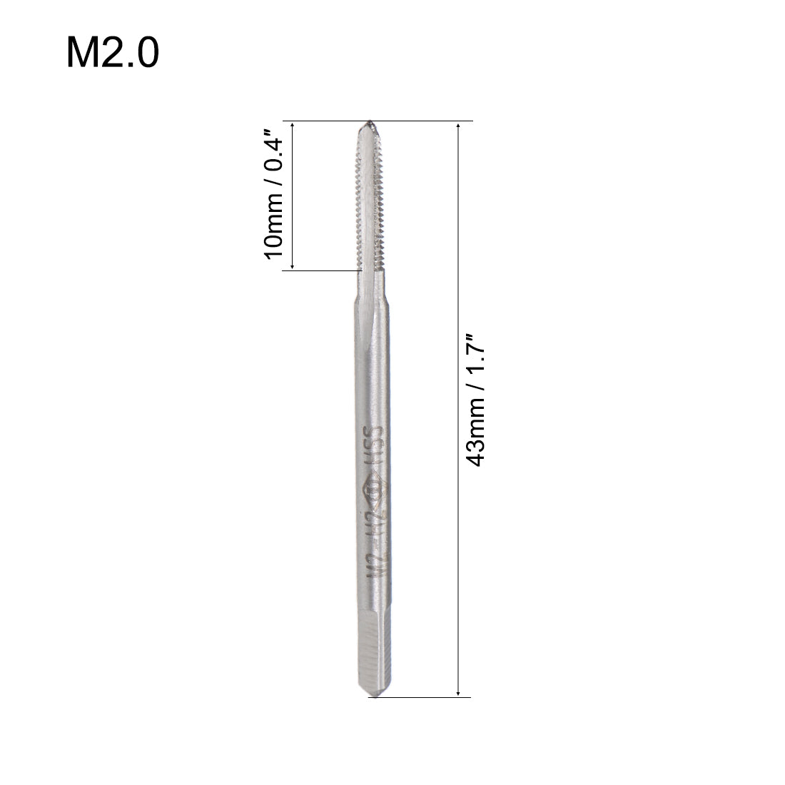 Harfington Metric Machine Tap 3 Straight Flutes High Speed Steel 10pcs
