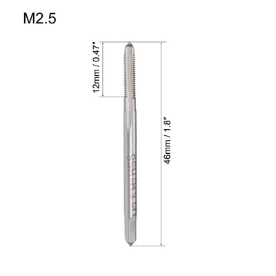 Harfington Metric Machine Tap 3 Straight Flutes High Speed Steel 10pcs