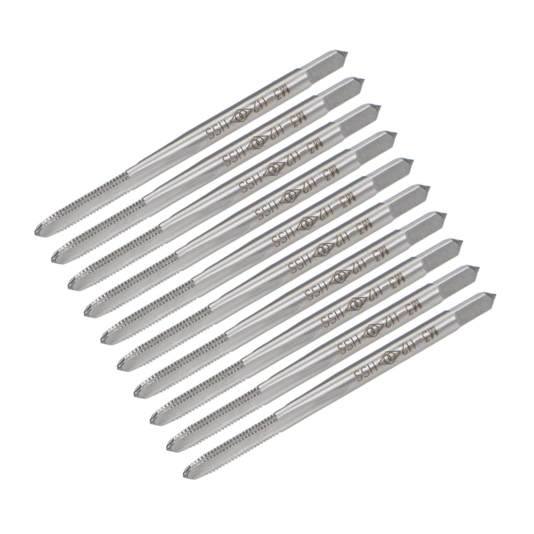 Harfington Metric Machine Tap 3 Straight Flutes High Speed Steel 10pcs