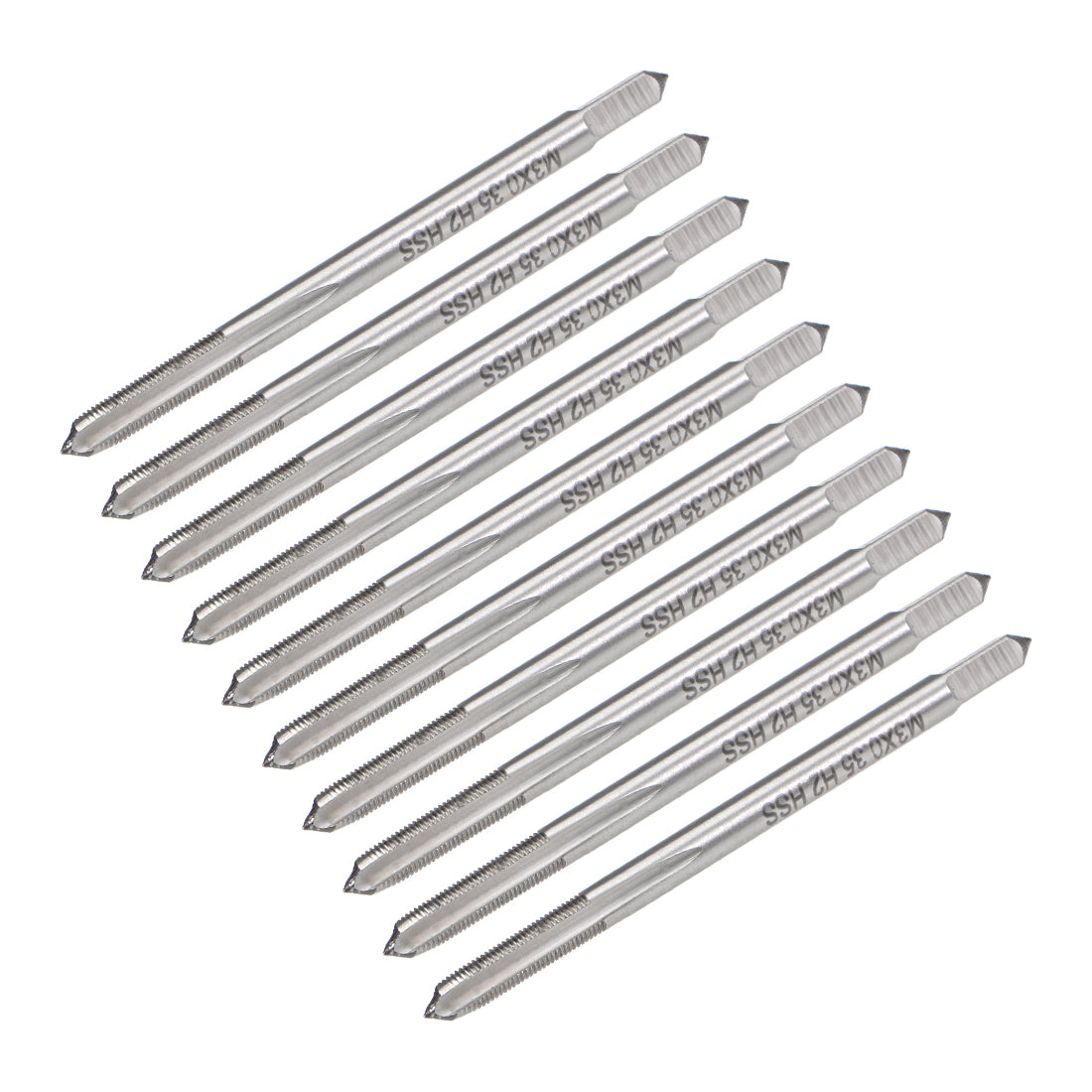 Harfington Metric Machine Tap 3 Straight Flutes High Speed Steel 10pcs