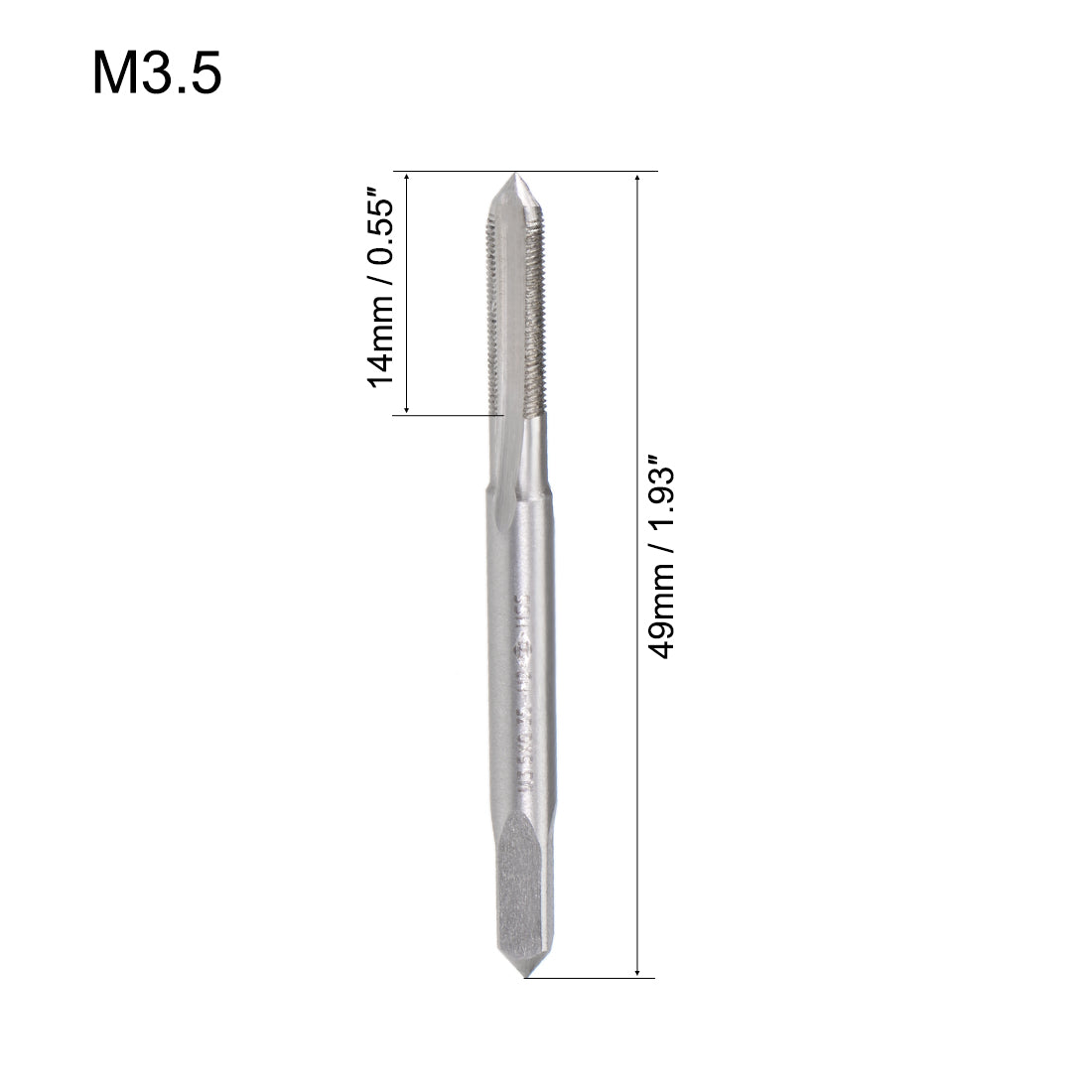 Harfington Metric Machine Tap 3 Straight Flutes High Speed Steel 10pcs