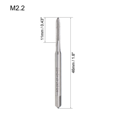 Harfington Metric Machine Tap 3 Straight Flutes High Speed Steel 10pcs