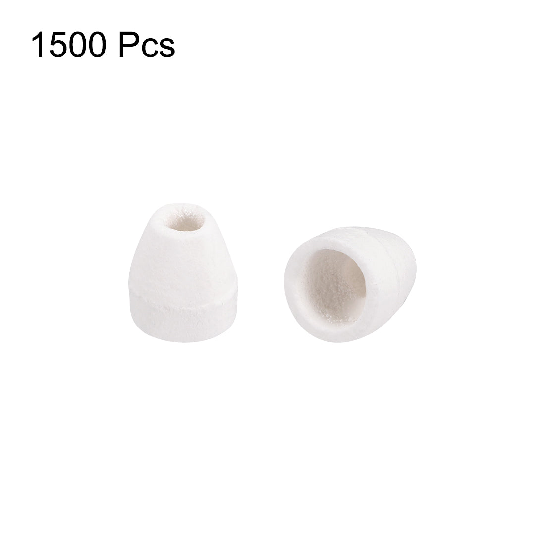 Harfington 1500pcs 2mm Dia Ceramic Insulator Bead Tapered Insulation Bead for Heat Shrink Tubing Heating Wire