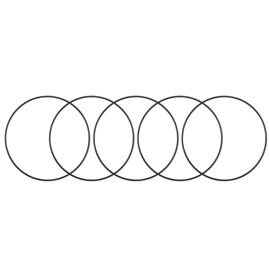 Harfington O-Rings Nitrile Rubber Round Seal Gasket 5 Pieces