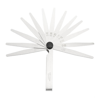 Harfington Metric Thickness Feeler Gauge 0.05-1.00mm 13 Blade Mn Steel Measuring Tool for Width Gap