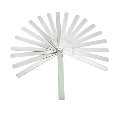 Harfington Metric Thickness Feeler Gauge 0.05-1.0mm 20 Blade Mn Steel Measuring Tool for Width Gap