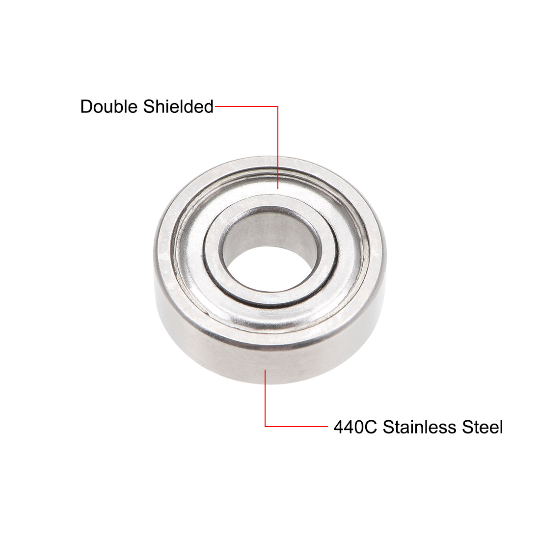 Harfington SR4ZZ Stainless Steel Ball Bearing 1/4"x5/8"x0.196" Shielded R4ZZ Bearings 2pcs