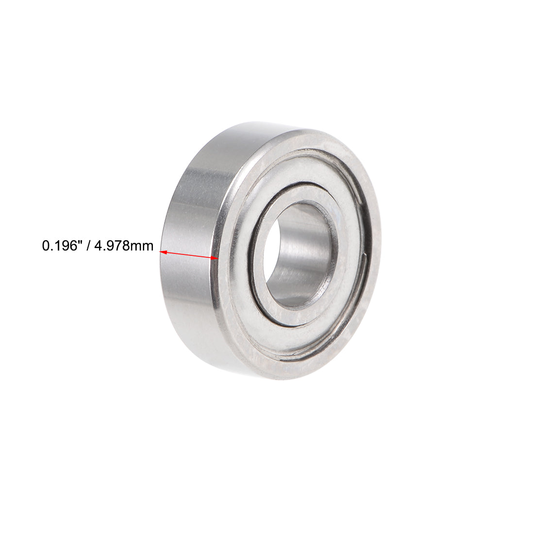 Harfington SR4ZZ Stainless Steel Ball Bearing 1/4"x5/8"x0.196" Shielded R4ZZ Bearings 2pcs