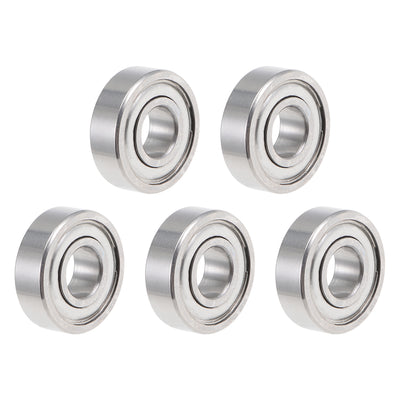 Harfington SR4ZZ Stainless Steel Ball Bearing 1/4"x5/8"x0.196" Shielded R4ZZ Bearings 5pcs