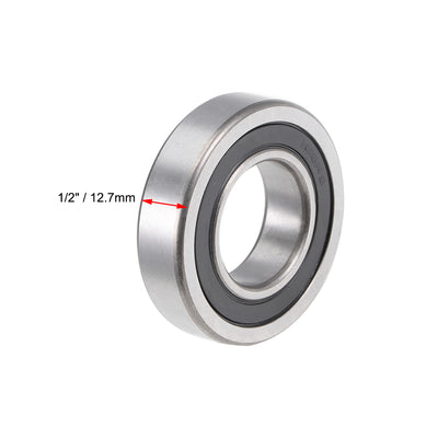 Harfington Uxcell Deep Groove Ball Bearings Inch Double Sealed Chrome Steel ABEC1 Z1