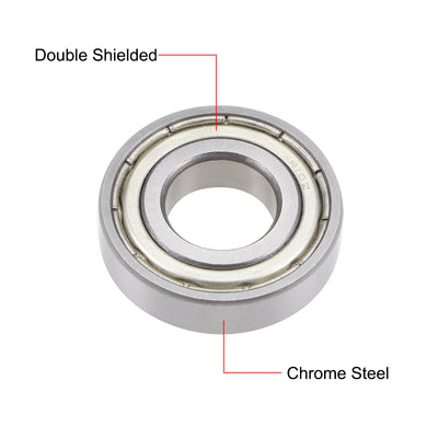 Harfington R10ZZ Deep Groove Ball Bearing 5/8"x1-3/8"x11/32" Double Shielded Z2 Lever Bearings 2pcs