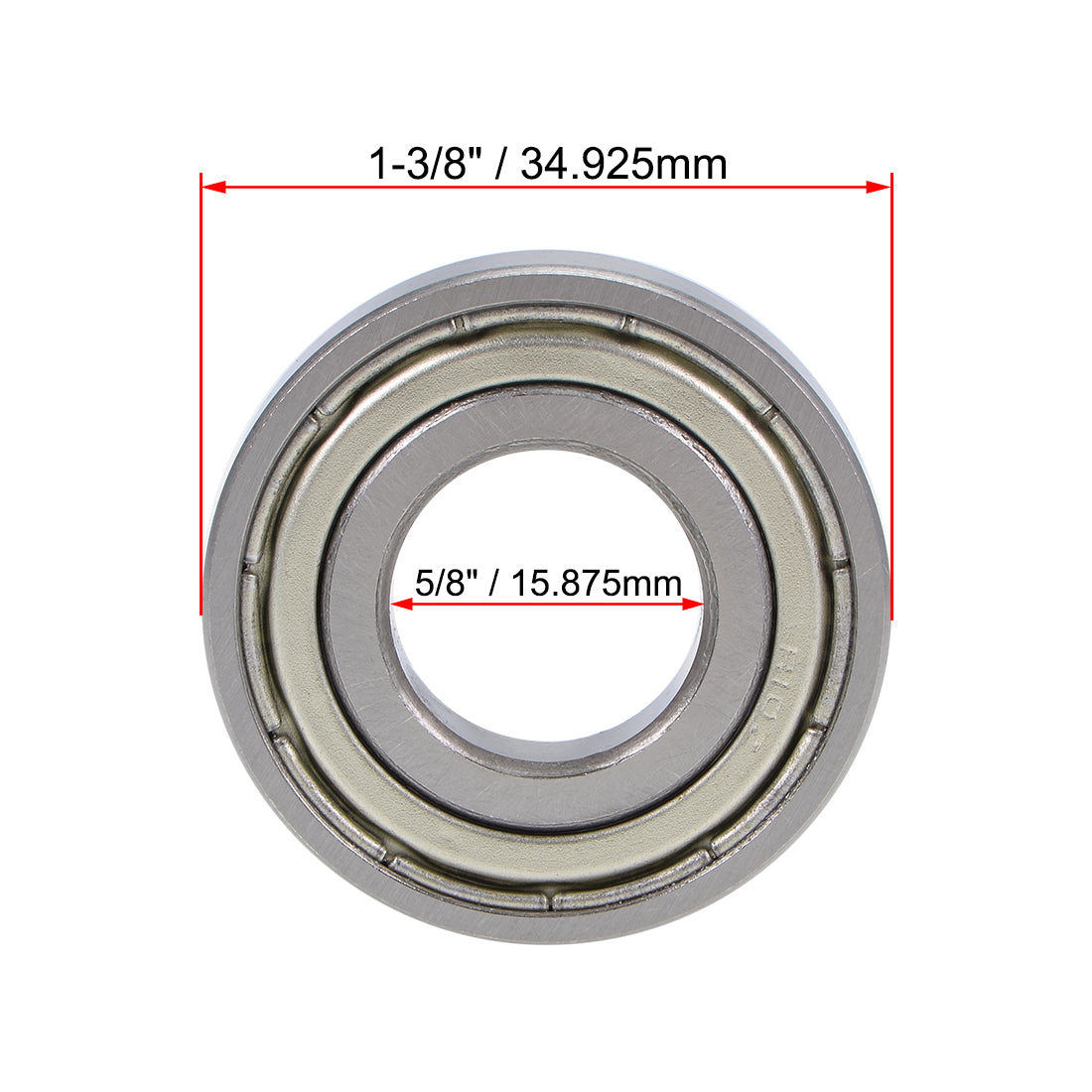 Harfington R10ZZ Deep Groove Ball Bearing 5/8"x1-3/8"x11/32" Double Shielded Z2 Lever Bearings 5pcs