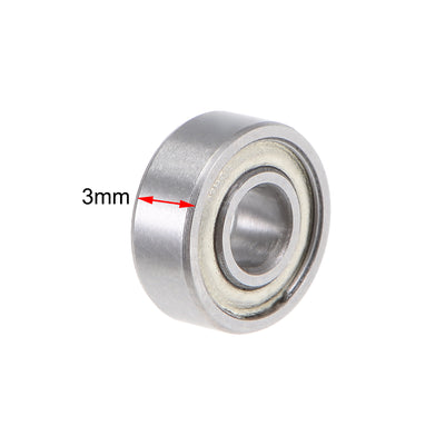 Harfington Deep Groove Ball Bearing Metric Double Sealed Chrome Steel ABEC1 Z1