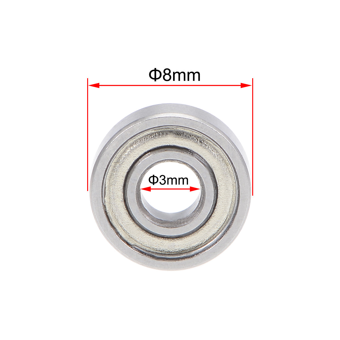 Harfington Deep Groove Ball Bearing Metric Double Sealed Chrome Steel ABEC1 Z1