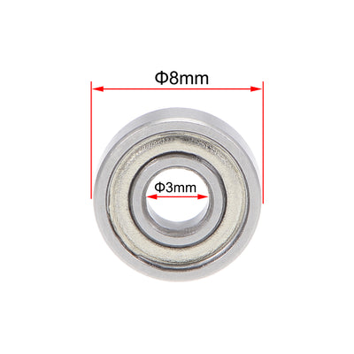 Harfington Deep Groove Ball Bearing Metric Double Sealed Chrome Steel ABEC1 Z1