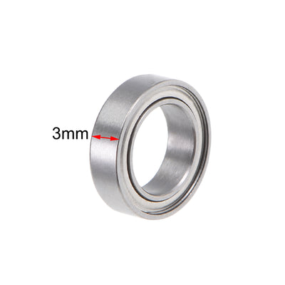 Harfington Deep Groove Ball Bearings Metric Double Shielded Chrome Steel Roller ABEC1 Z1