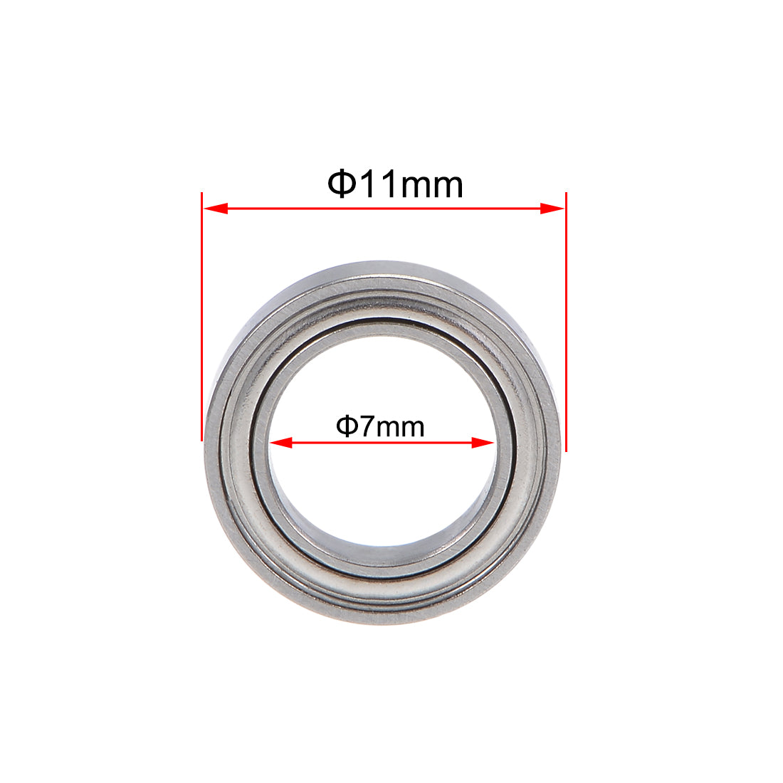 Harfington Deep Groove Ball Bearings Metric Double Shielded Chrome Steel Roller ABEC1 Z1
