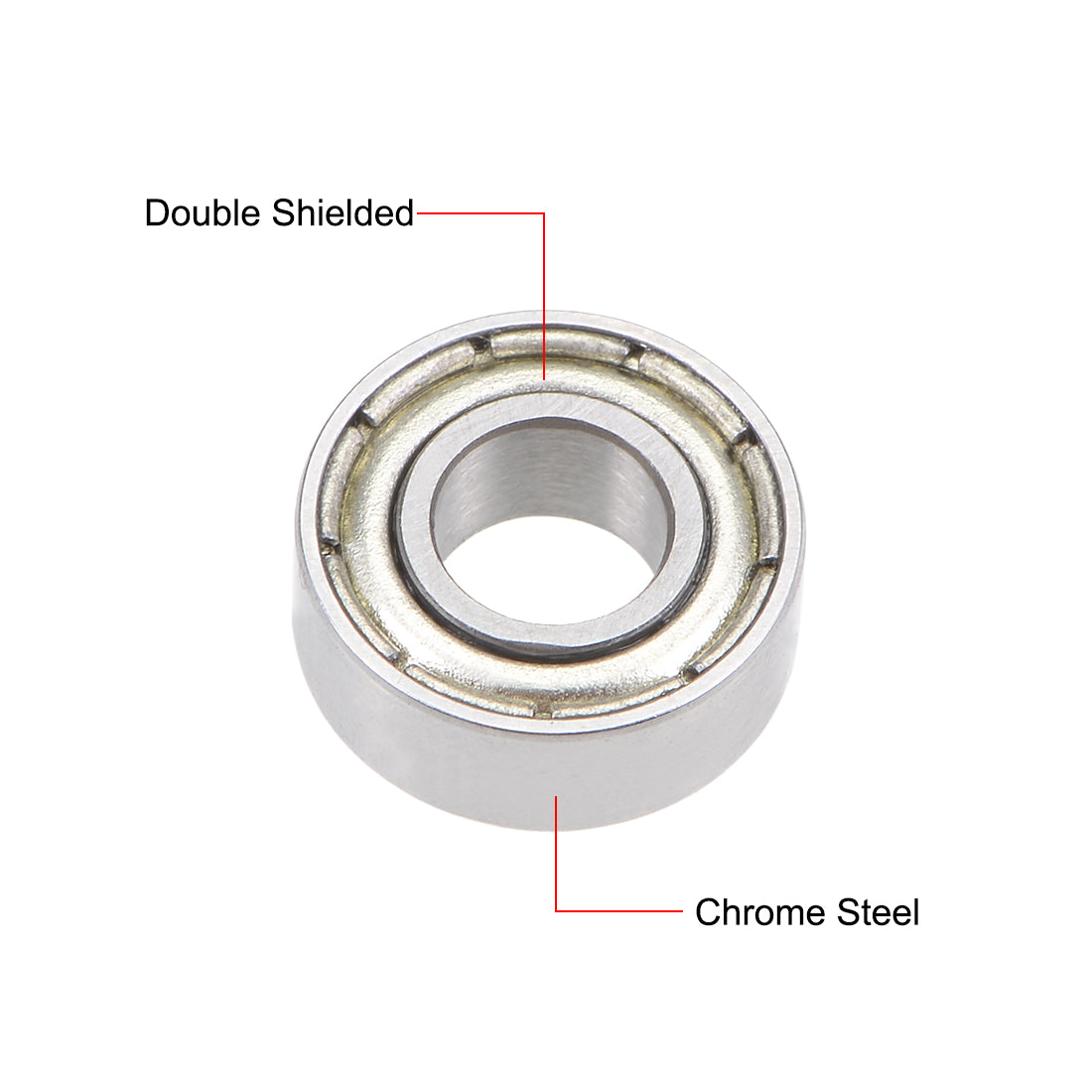Harfington Deep Groove Ball Bearings Metric Double Shielded Chrome Steel Roller ABEC1 Z1