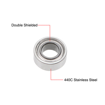 Harfington SMR106ZZ Stainless Steel Ball Bearing 6x10x3mm Shielded MR106ZZ Bearings 5pcs