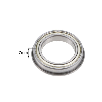 Harfington F6805ZZ Flange Ball Bearing Double Shielded Bearings 25x37x7mm