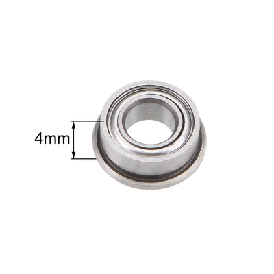 Harfington Miniature Flange Deep Groove Ball Bearings Double Shield Chrome Steel