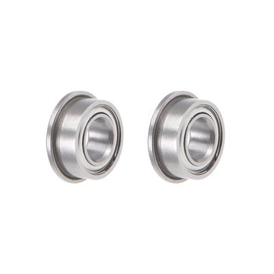 Harfington Miniature Flange Deep Groove Ball Bearings Double Shield Chrome Steel