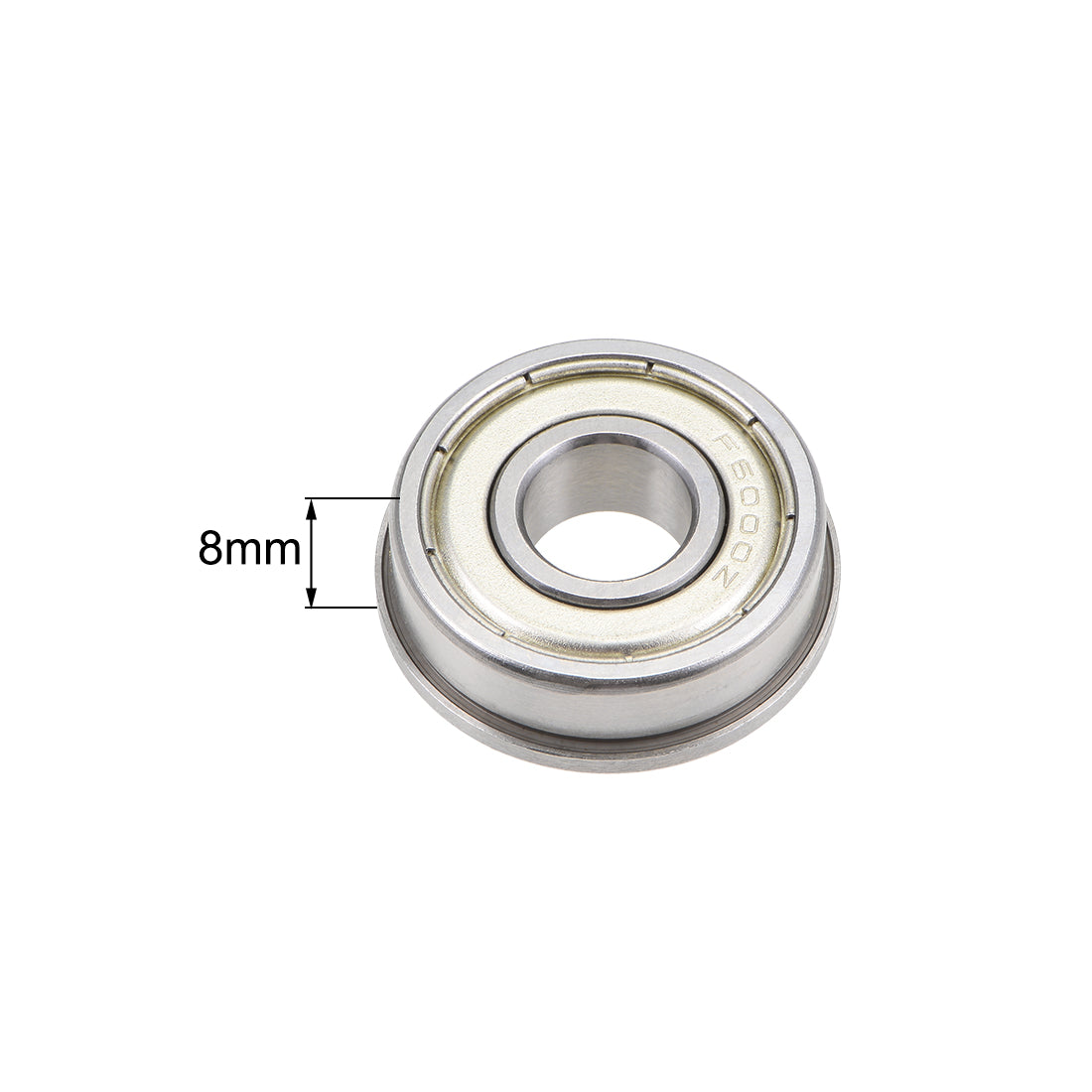 Harfington F6000ZZ Flange Ball Bearing 10x26x8mm Shielded Chrome Bearings