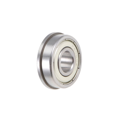 Harfington F6000ZZ Flange Ball Bearing 10x26x8mm Shielded Chrome Bearings