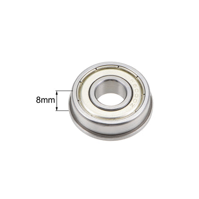 Harfington Flange Deep Groove Ball Bearings Double Shield Chrome Steel