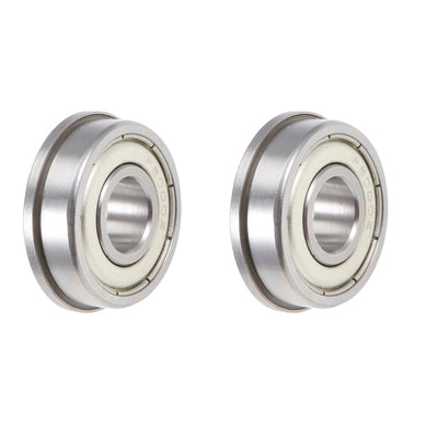 Harfington Flange Deep Groove Ball Bearings Double Shield Chrome Steel