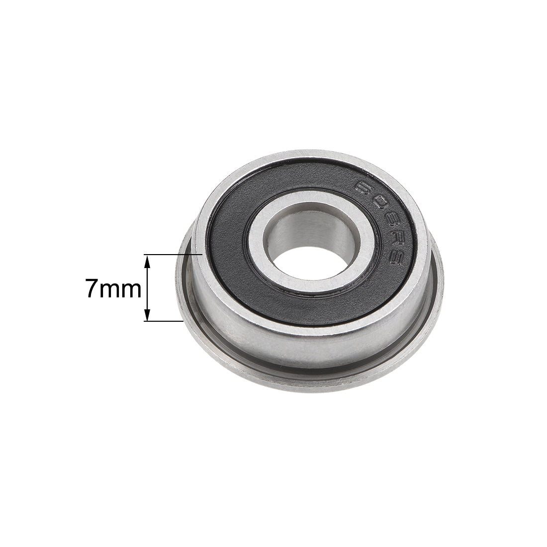 Harfington F608-2RS Flange Ball Bearing 8x22x7mm Sealed Chrome Bearings 2pcs