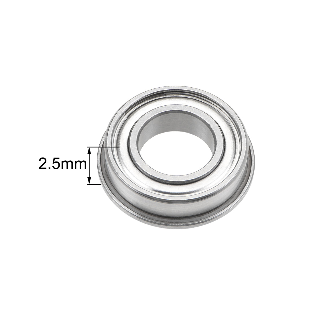Harfington MF85ZZ Flange Ball Bearing 5x8x2.5mm Shielded Chrome Bearings 2pcs