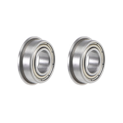 Harfington Miniature Flange Deep Groove Ball Bearings Double Shield Chrome Steel
