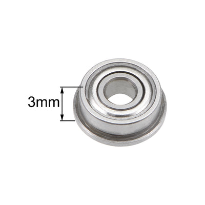 Harfington Miniature Flange Deep Groove Ball Bearings Double Shield Chrome Steel