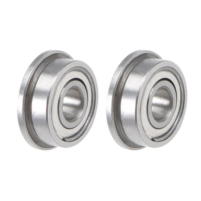 Harfington Miniature Flange Deep Groove Ball Bearings Double Shield Chrome Steel