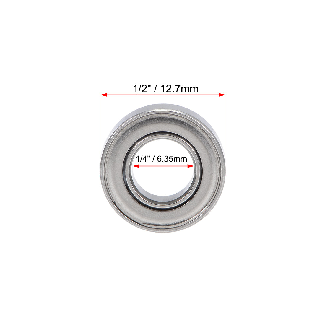 Harfington SR188ZZ Stainless Steel Ball Bearing 1/4"x1/2"x3/16" Double Shielded R188ZZ Bearings 5pcs