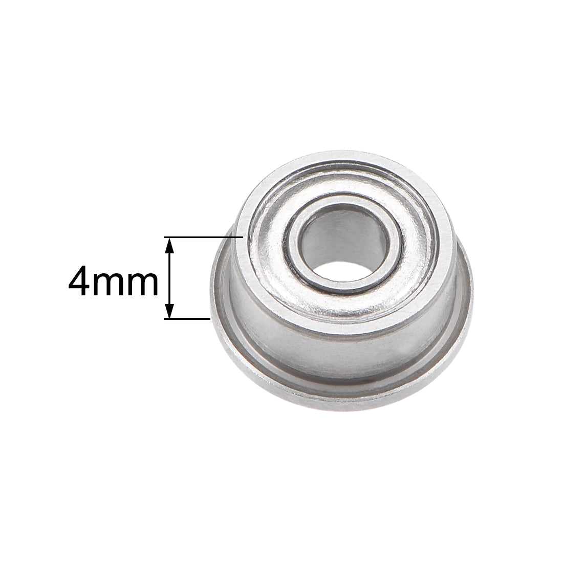 Harfington F693ZZ Flange Ball Bearing 3x8x4mm Shielded Chrome Bearings 2pcs