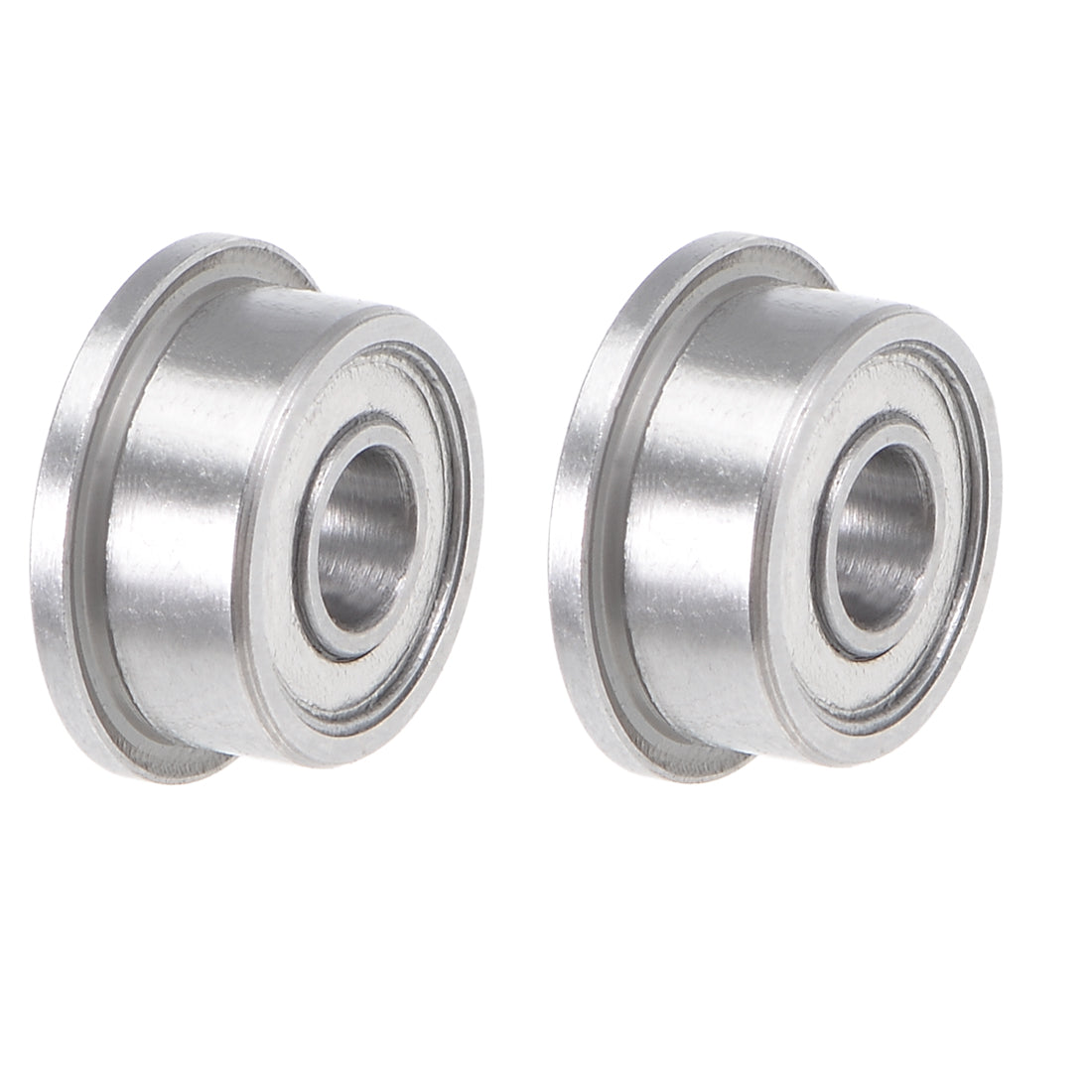 Harfington F693ZZ Flange Ball Bearing 3x8x4mm Shielded Chrome Bearings 2pcs