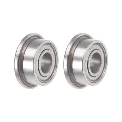 Harfington F682ZZ Flange Ball Bearing 2x5x2.5mm Shielded Chrome Bearings 2pcs