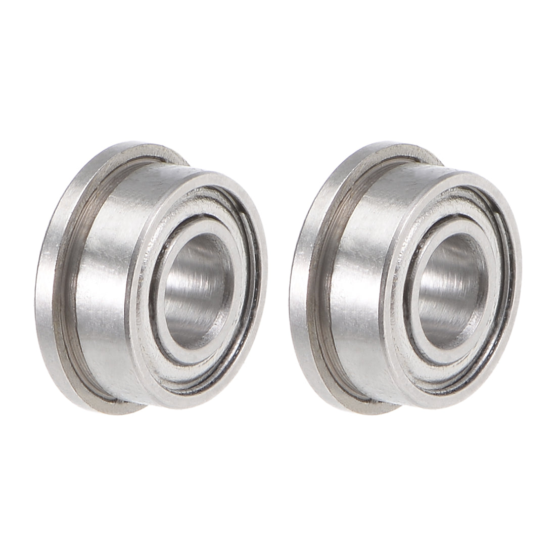 Harfington F684ZZ Flange Ball Bearing 4x9x4mm Shielded Chrome Bearings 2pcs