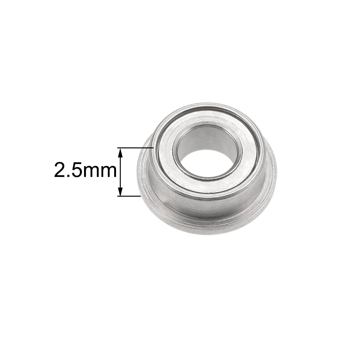 Harfington MF63ZZ Flange Ball Bearing 3x6x2.5mm Full Complement Bearings 10pcs