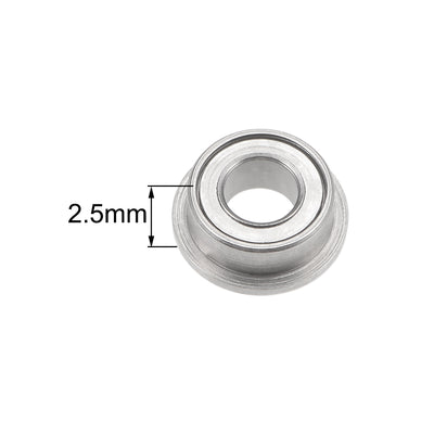 Harfington MF63ZZ Flange Ball Bearing 3x6x2.5mm Full Complement Bearings 10pcs