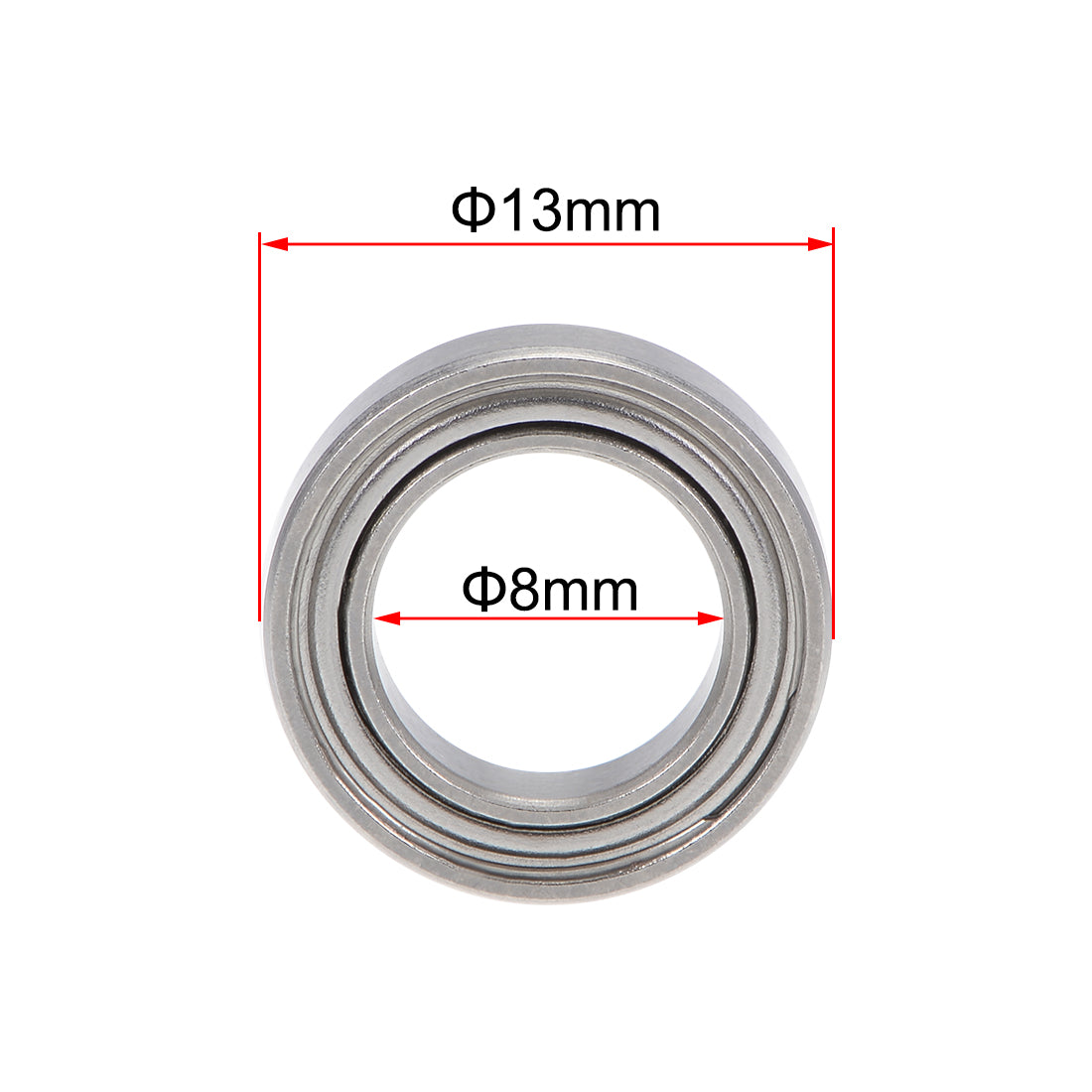 Harfington SMR138ZZ Stainless Steel Ball Bearing 8x13x4mm Shielded MR138ZZ Bearings