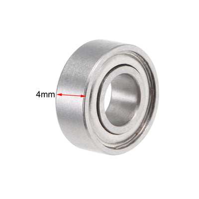 Harfington Miniature Deep Groove Ball Bearings Double Shielded Stainless Steel