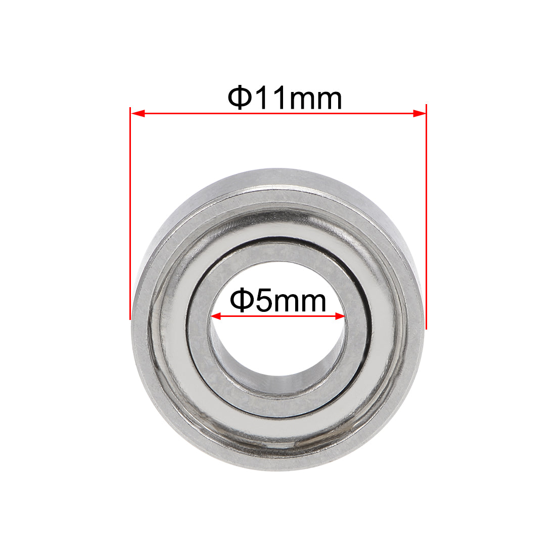 Harfington Miniature Deep Groove Ball Bearings Double Shielded Stainless Steel