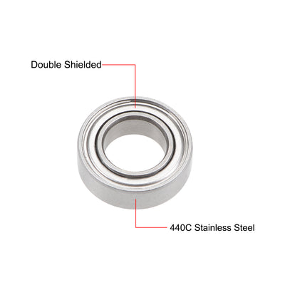 Harfington SMR137ZZ Stainless Steel Ball Bearing 7x13x4mm Shielded MR137ZZ Bearings 5pcs