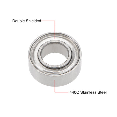 Harfington SMR84ZZ Stainless Steel Ball Bearing 4x8x3mm Shielded MR84ZZ Bearings 5pcs