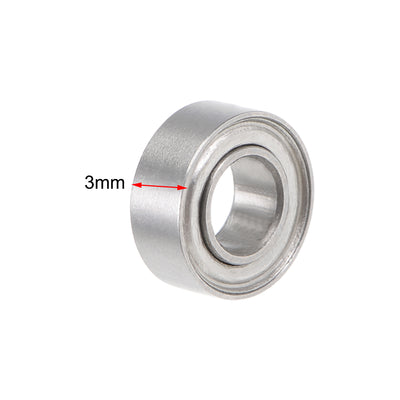 Harfington SMR84ZZ Stainless Steel Ball Bearing 4x8x3mm Shielded MR84ZZ Bearings 5pcs